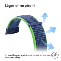 imoshion Bracelet en nylon Fitbit Charge 5 - Taille S - Blue & Green