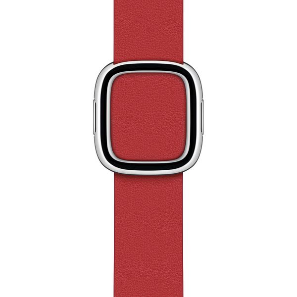 Apple Bracelet Leather Band Modern Buckle Apple Watch | 38/40/41/42 mm - Taille L - Scarlet Red