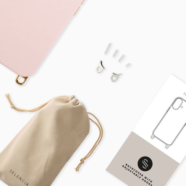 Selencia Coque arrière Rivièra avec MagSafe avec crochets amovibles Apple iPhone SE (2022 / 2020) / 8 / 7 - Sorbet Pink