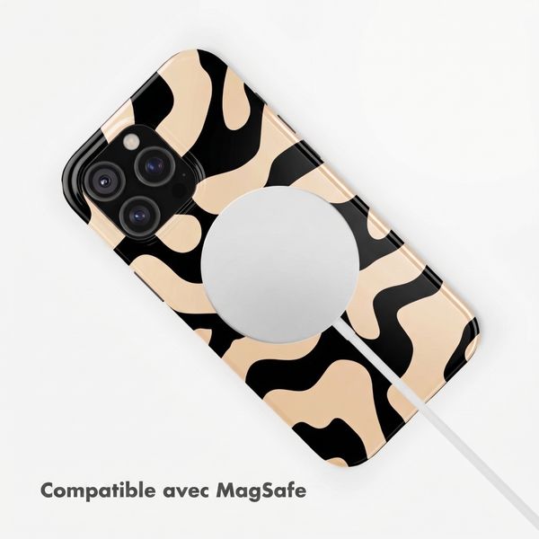 Selencia Coque arrière Vivid avec MagSafe Apple iPhone 18 Pro / 17 Pro - Art Wave Black