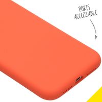 Accezz Coque Liquid Silicone Apple iPhone 11 - Nectarine