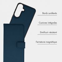 imoshion Étui portefeuille luxe 2-en-1 amovible Samsung Galaxy S26 FE - Bleu