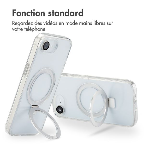 Accezz Coque Ring Stand avec MagSafe Apple iPhone 17e / 16e - Transparent
