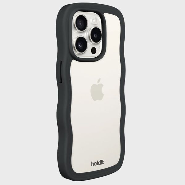 Holdit Coque Wavy Apple iPhone 15 Pro - Black / Transparent