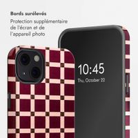 Selencia Coque arrière Vivid Apple iPhone 13 - Check This Burgundy