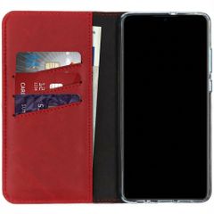 Selencia Étui portefeuille en cuir véritable Huawei P30 - Rouge