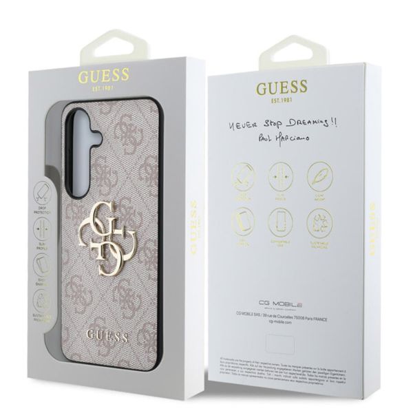 Guess Coque 4G Metal Logo Backcover Samsung Galaxy S25 Plus - Rose