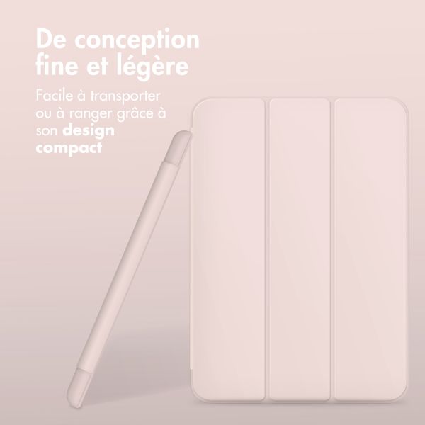 Accezz Coque tablette portefeuille Smart Silicone Apple iPad 11 (2025) 11 pouces A16 / iPad 10 (2022) 10.9 pouces - Rose