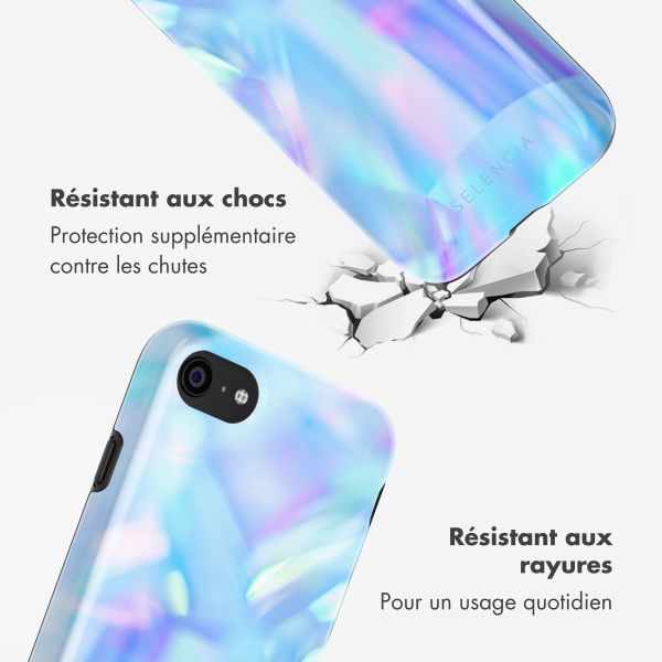 Selencia Coque arrière Vivid Apple iPhone SE (2022 / 2020) / 8 / 7 - Holographic Blue Dream