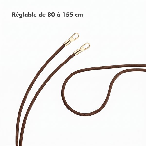 Selencia Cordon universel pour téléphone avec 2 crochets - réglable - Choco Brown