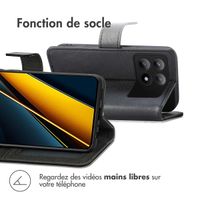 imoshion Étui de télephone portefeuille de luxe Xiaomi Poco X6 Pro - Noir