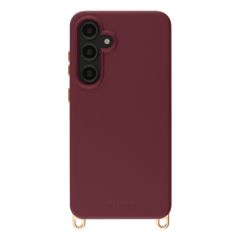 Selencia Coque arrière Rivièra avec MagSafe avec crochets amovibles Samsung Galaxy S24 FE - Bold Burgundy