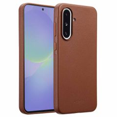 Accezz Coque arrière en cuir avec MagSafe Samsung Galaxy A36 / A56 - Sienna Brown