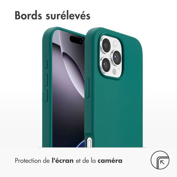 Accezz Coque Liquid Silicone avec MagSafe Apple iPhone 16 Pro Max - Forest Green
