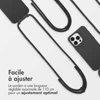imoshion Coque arrière Color avec cordon amovible et MagSafe Apple iPhone 15 Pro Max - Black Coffee
