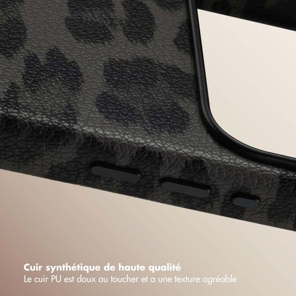 Selencia Coque Sabi imprimé panthère avec MagSafe Apple iPhone 17 Pro - Midnight Black