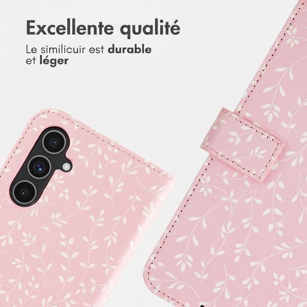 imoshion Étui de télephone portefeuille Design Samsung Galaxy A54 (5G) - Pink Bazaar Flowers