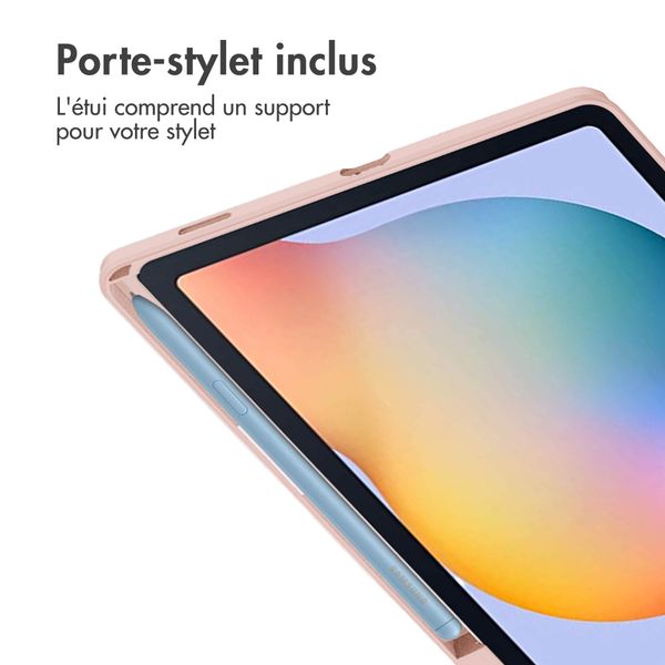 imoshion Coque tablette rigide Trifold Samsung Galaxy Tab S6 Lite (2020/2022/2024)  - Rose