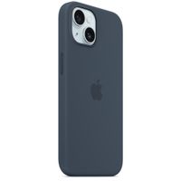 Apple Coque en silicone MagSafe Apple iPhone 15 - Storm Blue
