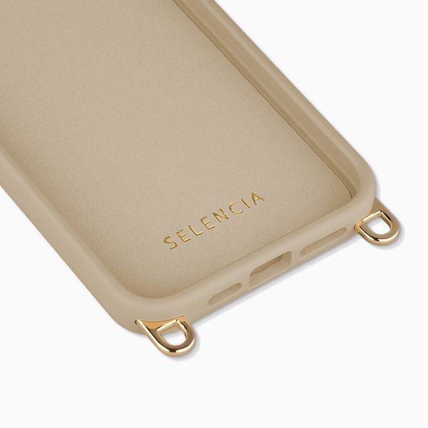 Selencia Coque arrière Rivièra avec MagSafe avec crochets amovibles Apple iPhone 15 Pro Max - Milky Latte