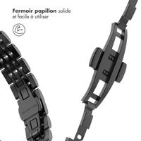Selencia Bracelet en acier slim style Jubilee Apple Watch | 38/40/41/42 mm - Noir