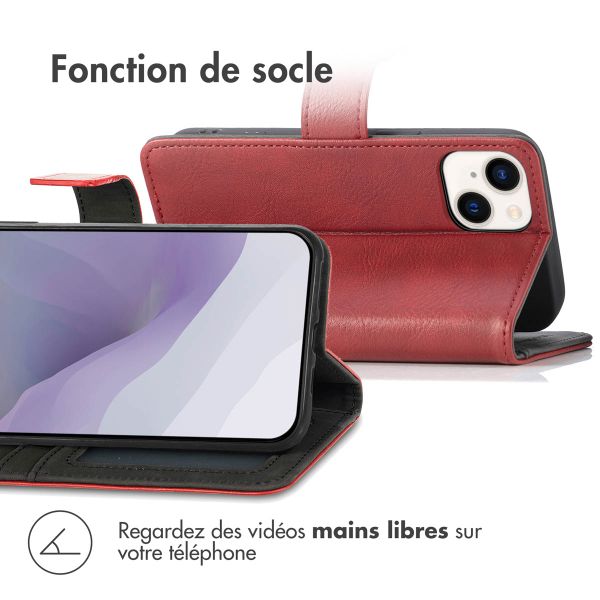 imoshion Étui de télephone portefeuille de luxe Apple iPhone 14 / 13 - Rouge