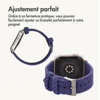 imoshion Bracelet en velours côtelé Apple Watch | 38/40/41/42 mm - Bleu foncé
