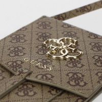 Guess Sacoche de téléphone bandoulière - Pochette d'épaule pour smartphone avec lanière logo 4G - Brun