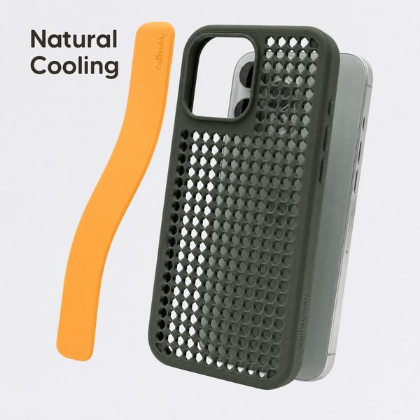 Callbuddy Coque avec strap Apple iPhone 16 Pro Max - Camo Orange