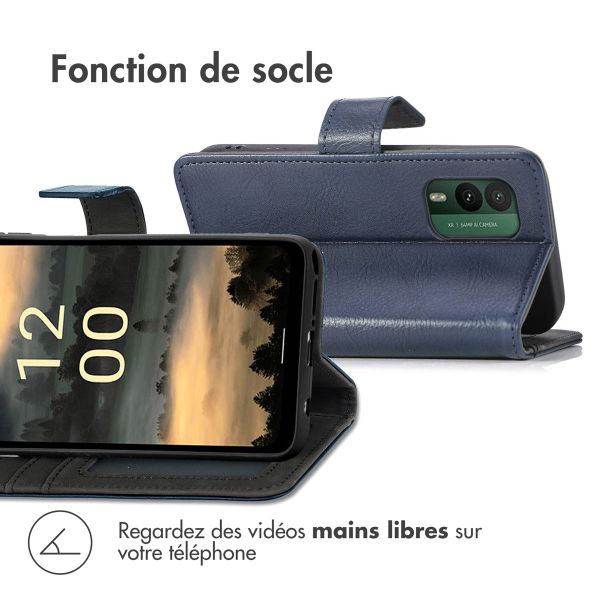 imoshion Étui de télephone portefeuille de luxe Nokia XR21 - Bleu foncé