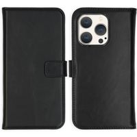 Selencia Étui portefeuille en cuir véritable Apple iPhone 15 Pro - Noir