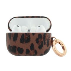 Selencia Coque Sabi motif panthère  Apple Airpods Pro 3 - Mocha Brown