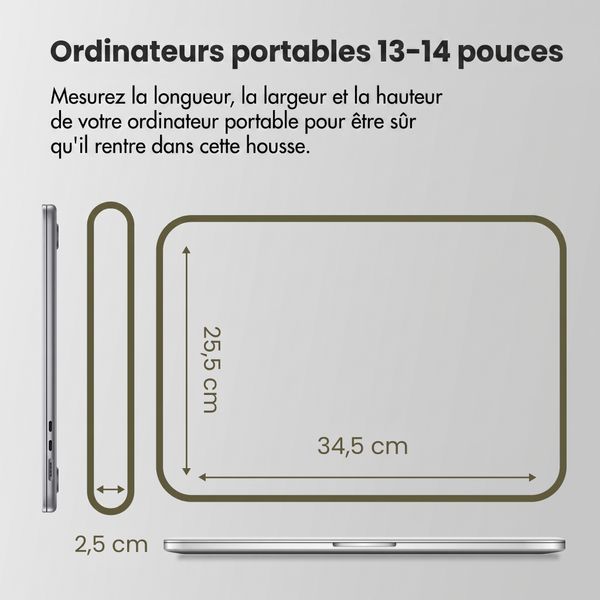 Accezz Housse ordinateur 13-14 pouces - Slate Gray