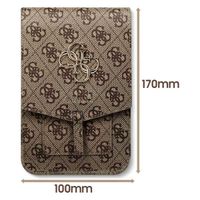 Guess Sacoche de téléphone bandoulière - Pochette d'épaule pour smartphone avec lanière logo 4G - Brun