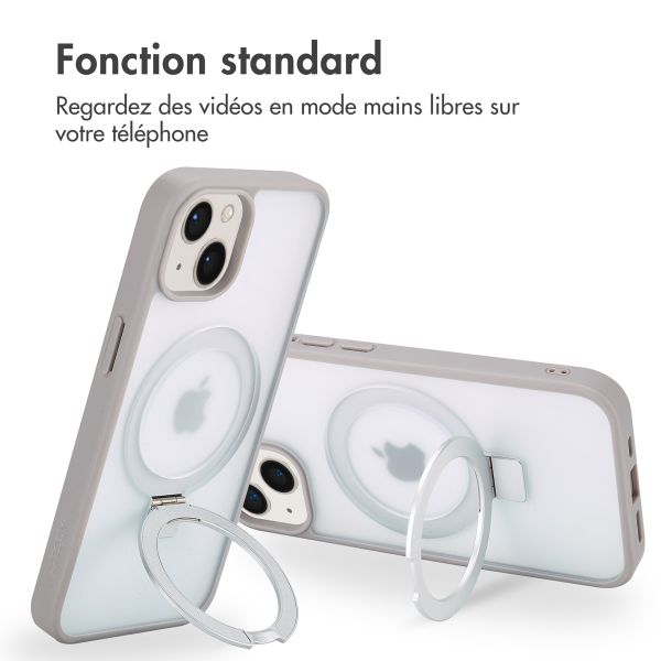 Accezz Coque Ring Stand avec MagSafe Apple iPhone 13 - Gris