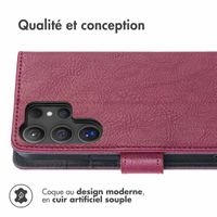 imoshion Étui de télephone portefeuille de luxe Samsung Galaxy S24 Ultra - Bordeaux