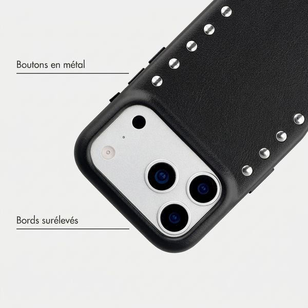 Selencia Coque arrière Studs avec MagSafe Apple iPhone 17 Pro Max - Velvet Black