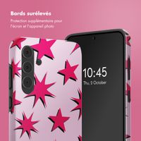 Selencia Coque arrière Vivid Samsung Galaxy A55 - Stars Rubine Red Light Pink