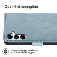 imoshion Étui de télephone portefeuille de luxe Samsung Galaxy A15 (5G/4G) - Bleu clair
