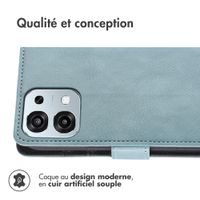 imoshion Étui de télephone portefeuille de luxe Oppo A6 Pro (5G) - Bleu clair
