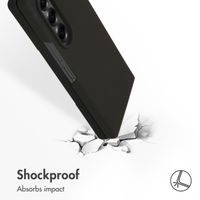 Accezz Coque Liquid Silicone Samsung Galaxy Z Fold 6 - Noir