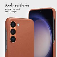 Accezz Étui de télephone portefeuille en cuir 2-en-1 avec MagSafe Samsung Galaxy S23 - Sienna Brown