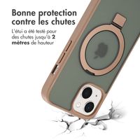 Accezz Coque Ring Stand avec MagSafe Apple iPhone 15 - Marron