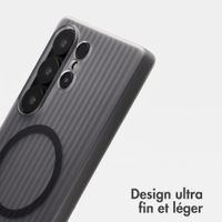 Accezz Coque arrière Lite avec MagSafe | Fluted | Samsung Galaxy S25 Ultra - Gris