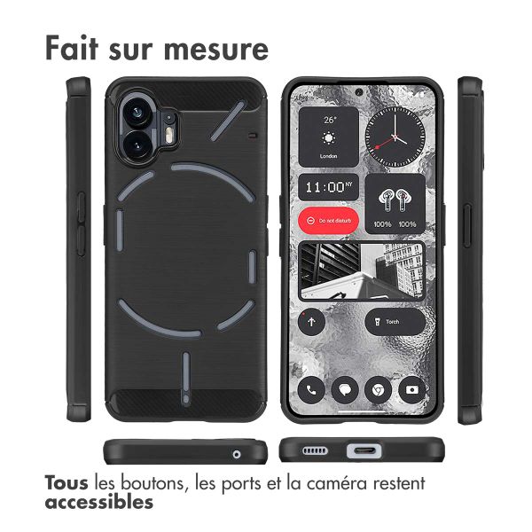 imoshion Coque Brushed Nothing Phone (2a) / (2a) Plus - Noir