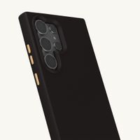 Selencia Coque arrière Rivièra avec MagSafe avec crochets amovibles Samsung Galaxy S24 Ultra - Velvet Black