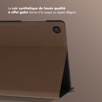 Selencia Coque tablette Riva Samsung Galaxy Tab A11 Plus - Mocha Brown