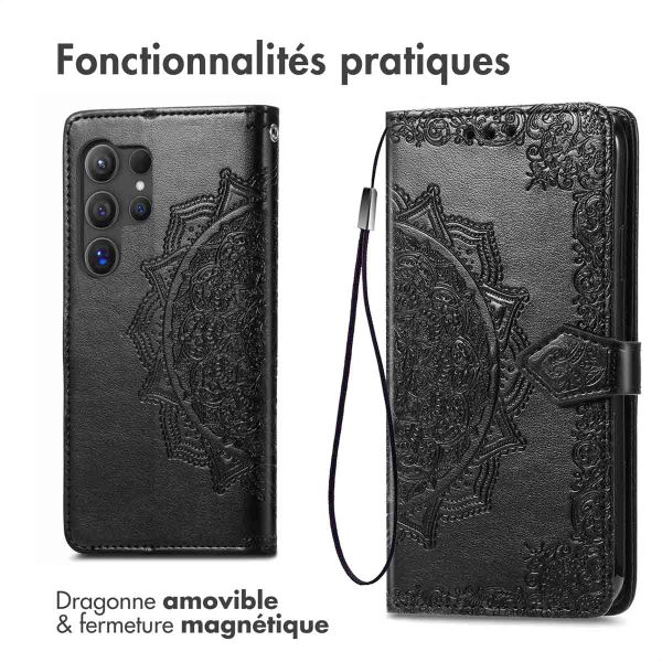 imoshion Etui de télephone Mandala Samsung Galaxy S24 Ultra - Noir