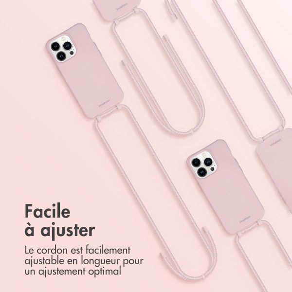 imoshion Coque de couleur avec cordon amovible Apple iPhone 13 Pro - Rose