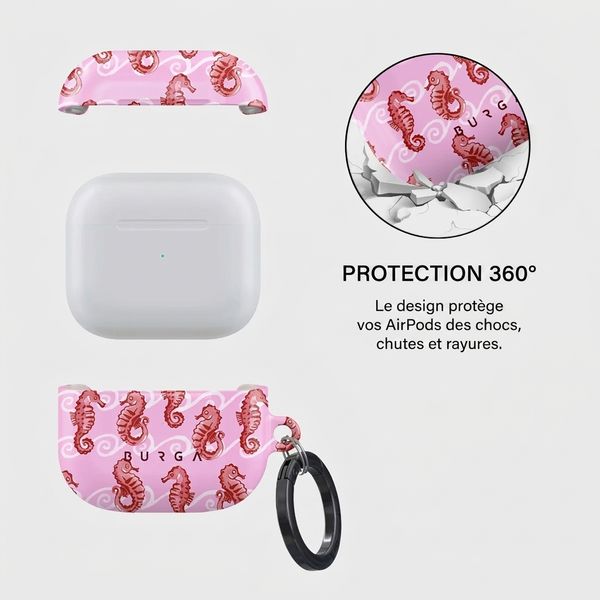 Burga Coque rigide  Apple AirPods 3 - Coral Reef